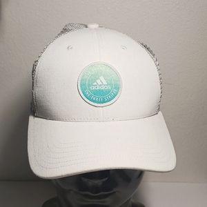 Adidas Women's Notion Front Patch Climalite Snapback Mesh Trucker Cap Hat White